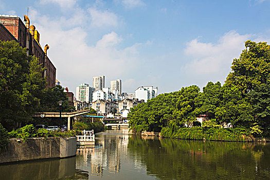 南禅寺西水墩沿河风光