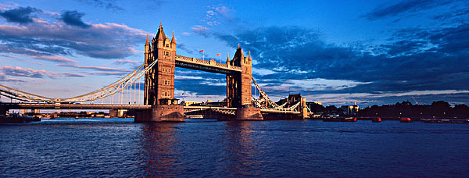 塔桥,日落,伦敦,英格兰,英国