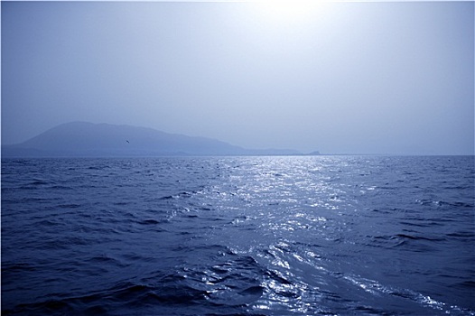 雾状,地中海,早晨,海洋