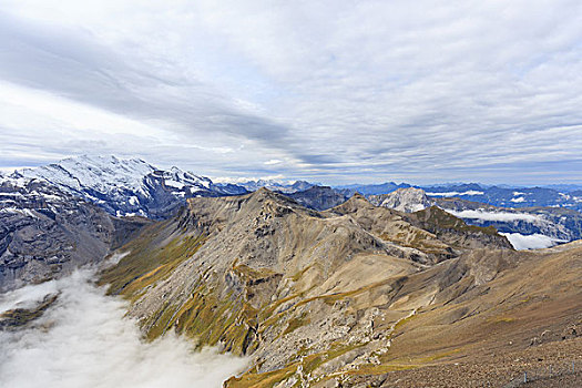 瑞士雪朗峰山顶风景