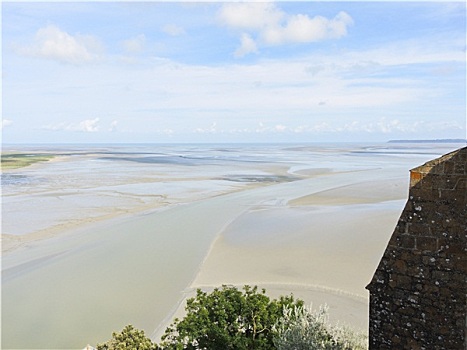 风景,湾,英吉利海峡,潮汐