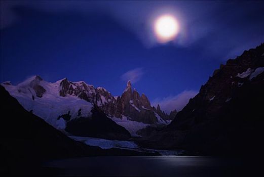 满月,巴塔哥尼亚,阿根廷