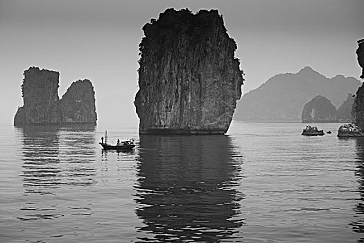 渔民,下龙湾,越南