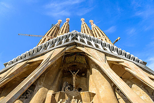 塔,教堂,神圣家族教堂,建筑师,巴塞罗那,加泰罗尼亚,西班牙,欧洲