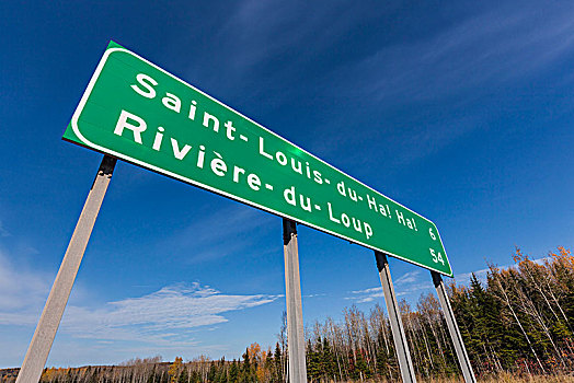 加拿大,魁北克,区域,圣路易斯,城镇,路标