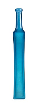 蓝色,狭窄,高,玻璃瓶