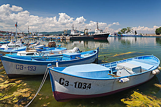 保加利亚,黑海,海岸,捕鱼,港口