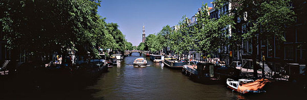 荷兰,区域,风景,运河,阿姆斯特丹,大幅,尺寸