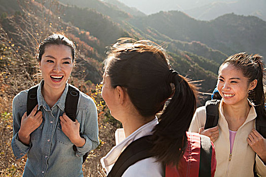 女人,远足,头像