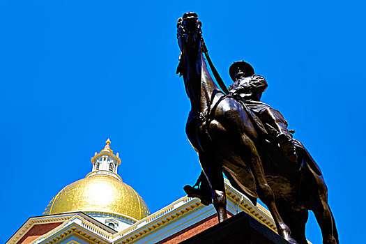 波士顿,马萨诸塞州议会大厦,纪念建筑,美国