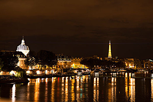 巴黎,法国,夜晚