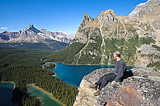 摄影师,欧哈拉湖,幽鹤国家公园,不列颠哥伦比亚省,加拿大