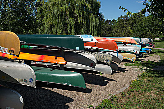一堆,独木舟,公园,明尼阿波利斯,明尼苏达,美国