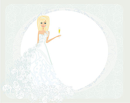 美女,新娘,白色长裙,卡