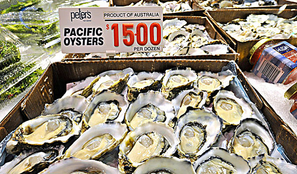 太平洋,牡蛎,悉尼,鱼,市场,新南威尔士,澳大利亚