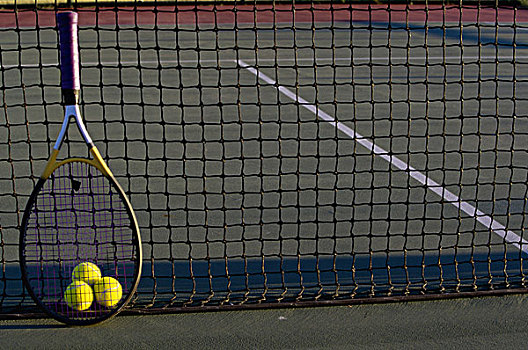 网球,球,球拍,球网