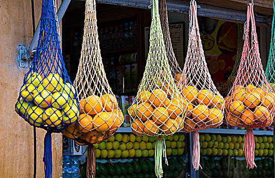 拉巴特,摩洛哥,麦地那,特写,网,销售,橘子,柠檬