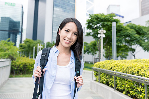 女人,背包族,旅行,香港