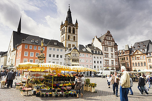 中央市场,教堂,莱茵兰普法尔茨州,德国