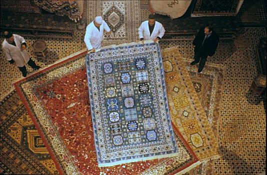 摩洛哥,风景,地毯,商家