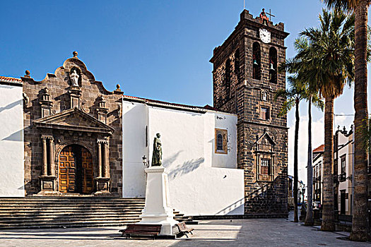 萨尔瓦多,雕塑,西班牙广场,帕尔玛,岛屿,加纳利群岛,西班牙