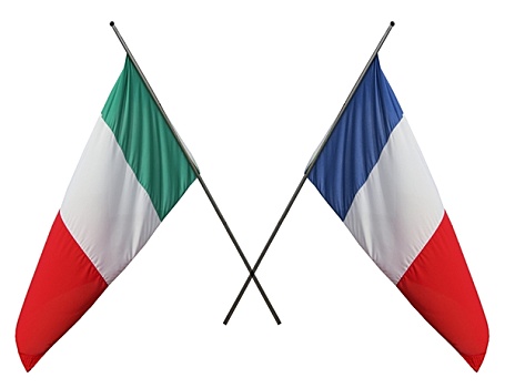 法国,意大利,旗帜