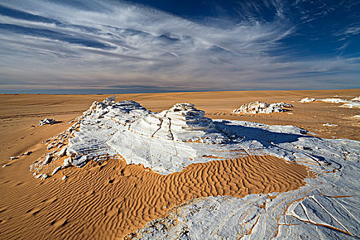 石膏,晶莹,沙丘,利比亚