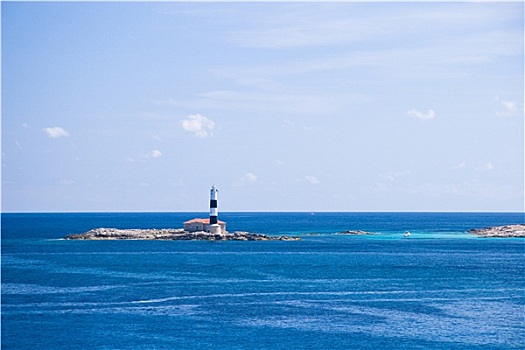 灯塔,靠近,伊比萨岛