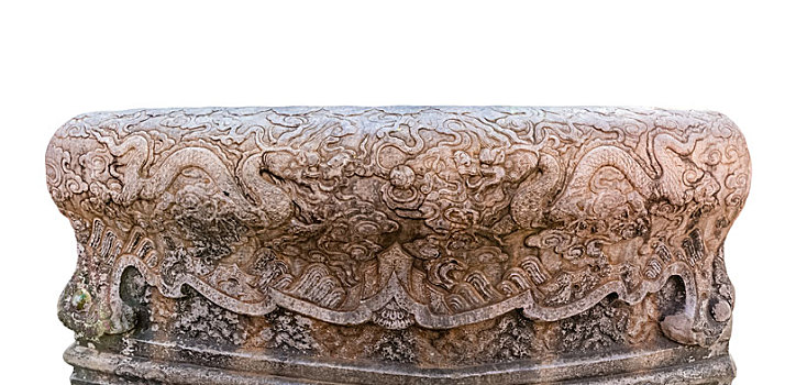 北京市白塔寺龙纹兽石刻浮雕建筑