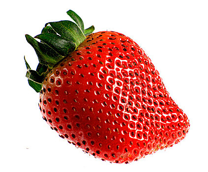 一个,草莓,隔绝,白色背景