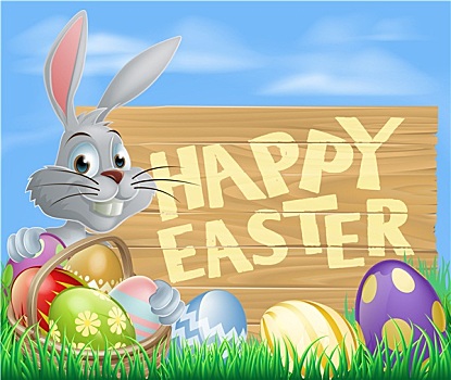 白色,高兴,复活节彩蛋,兔子