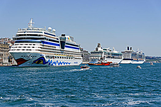 游船,正面,建造,长,乘客,码头,伊斯坦布尔,现代,土耳其,亚洲