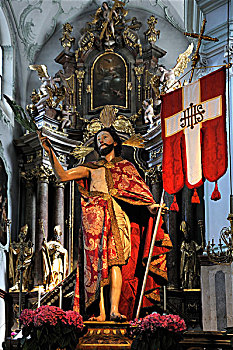 光亮,耶稣,雕塑,高,圣坛,背影,教堂,洛可可风格,风格,重新设计,地区,萨尔茨堡,萨尔茨堡省,奥地利,欧洲
