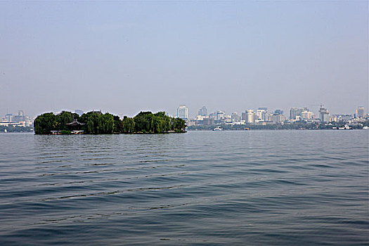 杭州西湖湖中岛远景
