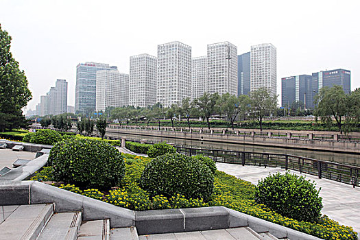 背景,建筑,通惠河,商务圈