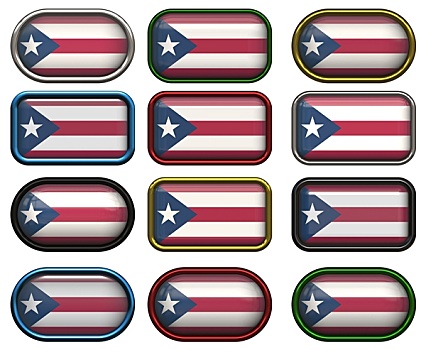 扣,旗帜,波多黎各
