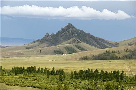 强势,山,国家公园,蒙古