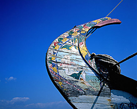 葡萄牙,阿威罗,泻湖,船首,装饰,渔船