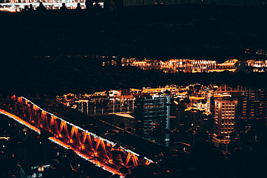 重庆市区夜景灯光