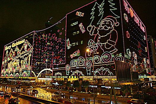 圣诞彩灯,九龙,香港