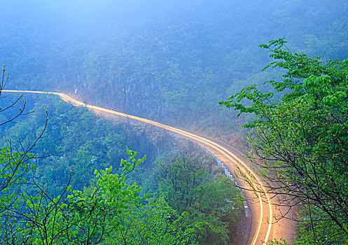 清晨,道路,公路