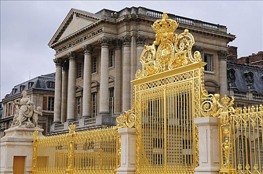 大门,皇家,院落,凡尔赛宫,法兰西岛,法国