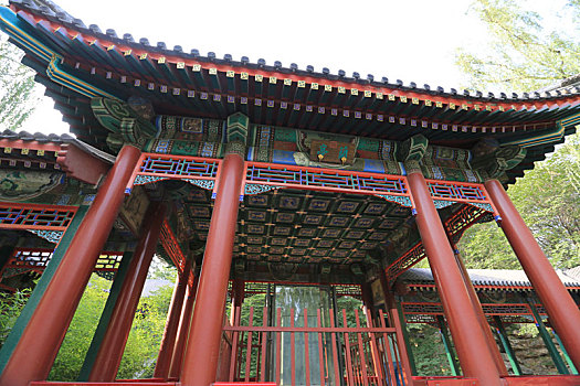 北京皇家园林颐和园谐趣园兰亭