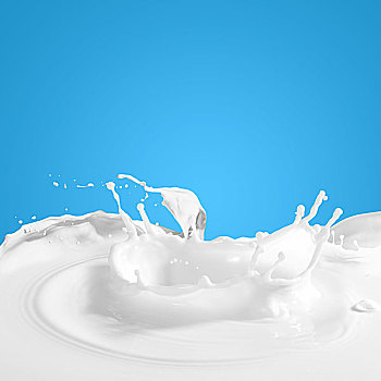 倒出,白色,牛奶,溅,彩色,背景