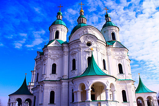漂亮,教堂,乌克兰