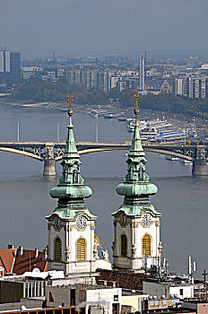 教堂,玛格丽特,桥,多瑙河,布达佩斯,匈牙利,欧洲
