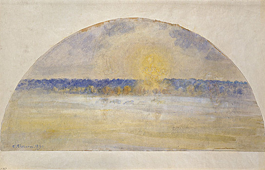 夕阳,雾,1891年,艺术家