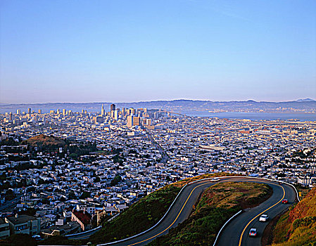 全景,城市,旧金山,美国