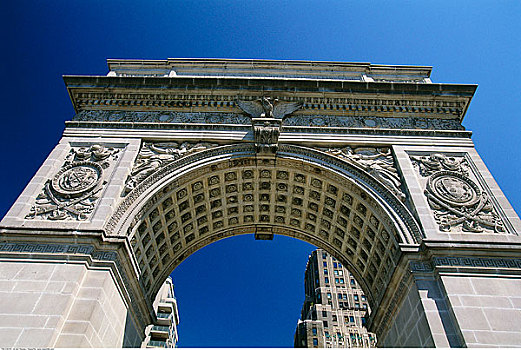 拱道,进入,华盛顿广场公园,格林威治村,纽约,美国