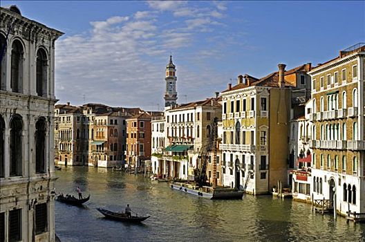 里亚尔托桥,上方,大运河,威尼斯,意大利,欧洲